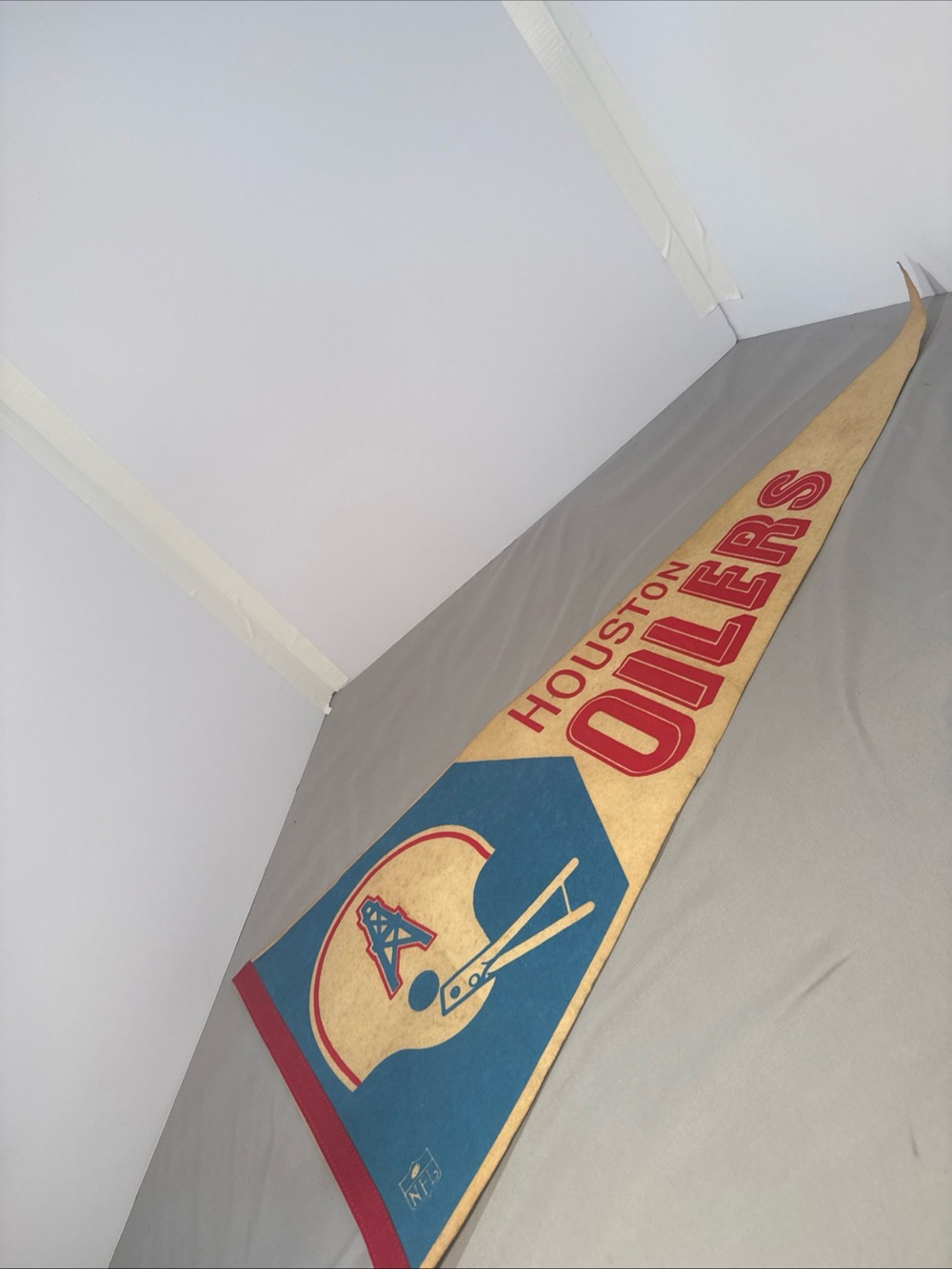 Houston Oilers Vintage Felt Pennant - Blue & Cream